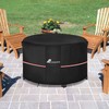 Alickwang 30-32 Inch Round Fire Pit Cover,Outdoor Waterproof 600D Heavy