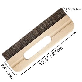 Sinyiol 1 Piece Large Wallpaper Brush, 10.6" Thick Horse Hair Wallpaper Smoothing Brush Paste Brush Wallpaper Smoothing Tool with Wooden Handle