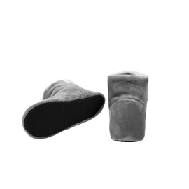 RAIKOU Cosyshoe Slippers Boots for Women Men Made of Micro Fleece with ABS and Non-Slip Sole, Super Fluffy, charcoal