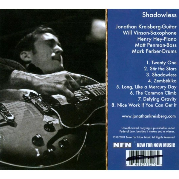 JONATHAN KREISBERG SHADOWLESS NEW CD