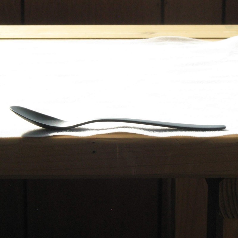 Nagao Festan Teaspoon, Black, 18-8 Stainless Steel, Made in Japan