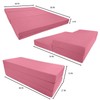 Danfuton Queen Pink Trifold Foam Bed, Shikibuton, Foldable Ottoman Mat