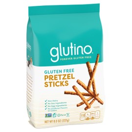 Glutino Gluten Free Pretzel Sticks, Delicious Everyday Snack, Lightly Salted, 8 oz
