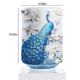 Peacock 5 Gallon Water Dispenser Dust Cover - Durable Stretchy Water Bucket Protector - Reusable Bottle Cover for Home Office