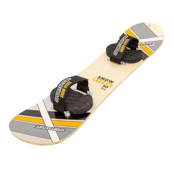 SportsStuff Snow Ryder, Hardwood Snowboard, Perfect for Beginners and Backyard Fun YELLOW 90cm