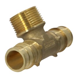 XFITTING Pex A 3/4 Inch x Pex A 3/4 Inch x 3/4 Inch Male NPT Tee, Pex A Male NPT Tee, 29-6-2=5XX, 5 Pieces