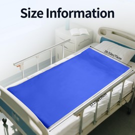 BREENHILL Tubular Slide Sheet,Sliding Cloth for Bed Transfer/Patient Transfer, Sliding Cloth Care for Turning, Moving and Positioning Elderly People for Hospitals, Home, 29"x53" (Blue)