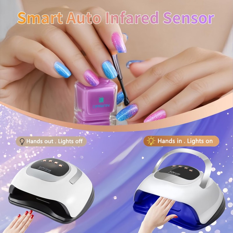 DMJWAN UV Lamp for Gel Nails, Professional Nail 320 W