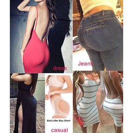 FUT Women Butt Lifter Body Shaper Tummy Control Panties Boyshorts Shapewear Underwear Beige