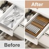 In-Drawer Knife Block Organizer - Bamboo Wood Drawer Knife Organizer-Protecting