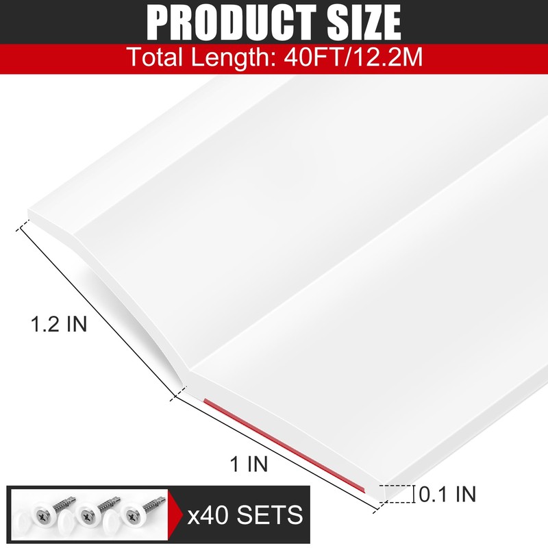 ToLanbbt Garage Door Seal Top and Sides - 40FT TPE