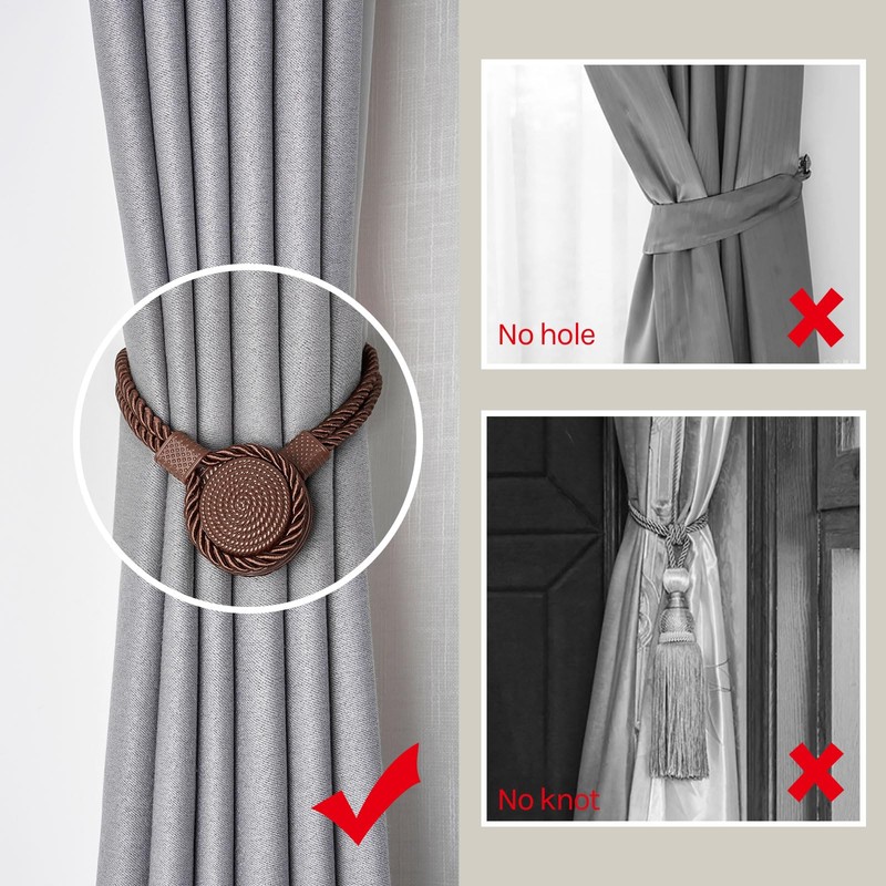 Pretty Jolly 2 Pack Strong Magnetic Curtain Tiebacks Unique Medal