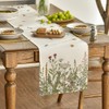 Artoid Mode Antique Herbs and Wild Flowers Spring Table Runner,