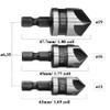 Mesee Set of 3 90° Countersink Drill, 5 Flute Countersink