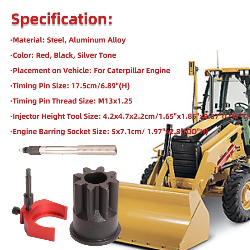 J-42083 Automatic Timing Pin+9U-7227 Injector Height Adjustment Tool+9S-9082 Engine Barring