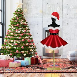 Adult Female Mannequin Dress Form Torso with Adjustable Height Rectangle Metal Base, Detachable Manikin Body Store Display Model for Dress Jewelry Display, Velvet Cover ( Color : Black , Size : A )