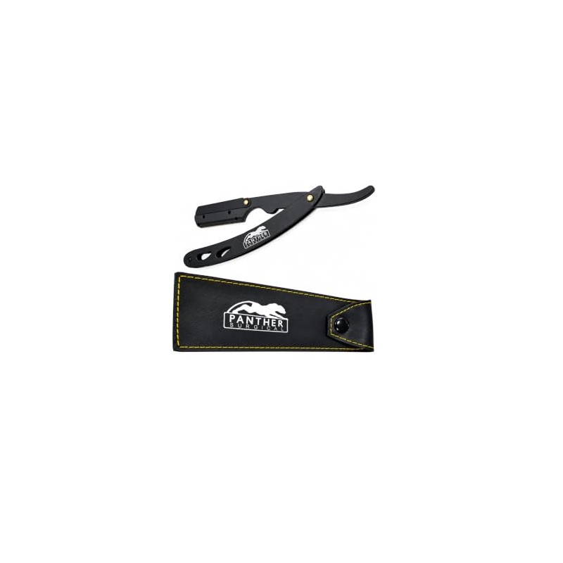 Black Metal Matte Finish Cut Throat Single Edge Blade Shaving