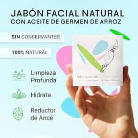 RICE  SHINE  Tratamiento Facial con Aceite de Germen de Arroz  Skin Care 100 Natural - 60 ms de Vitamina E que el Aceite de Argn  Limpieza Profunda y 
