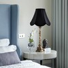GO&SO Black Bell Lamp Shades (Petal Edge Braid) Scalloped Lamp