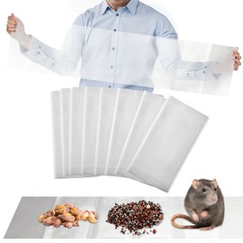 Qualirey 8 Pcs 47 Inch Ultra Large Sticky Mouse Glue Traps Sticky Rat Trap that Work for Rats Roaches Rodents Heavy Duty Pre Baited Mats Indoor Outdoor Catch Pest (Clear)