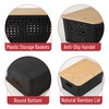 BAMBOO LAND- Plastic Storage Baskets with Bamboo Lid, 6 pcs,