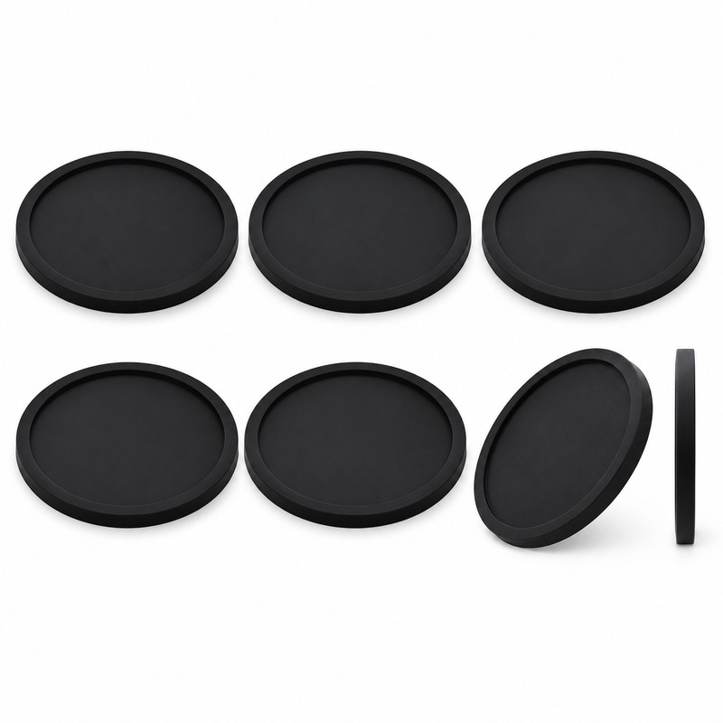 Non-Slip Silicone Drink Coasters Set of 6 – Heat-Resistant Table