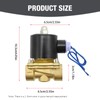 DUZFOREI 2W200-20 3/4 Inch Brass Pneumatic Electric Solenoid Valve, 12V