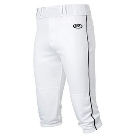 Rawlings Launch Series Game/Practice Baseball Pant, Youth, Piped, Knicker, White/Black, Small