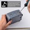 NineLeaf Outdoor Junction Box IP66 Waterproof Electrical Enclosure 4.9"x3.3"x2.3", PVC/ABS