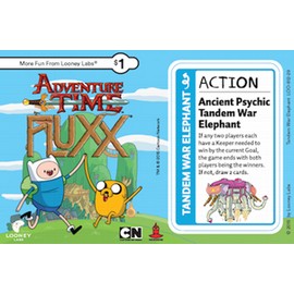 Looney Labs ADVENTURE TIME FLUXX Game Promo Ancient Psychic Tandem War Elephant
