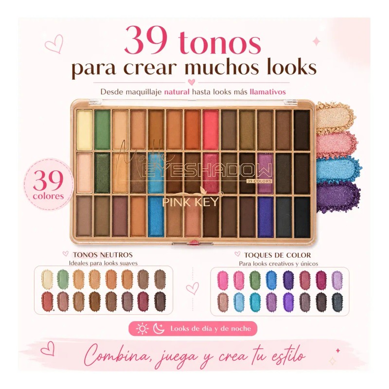 Kit De Maquillaje Completo Sombra Gloss Brochas Cosmetiquera