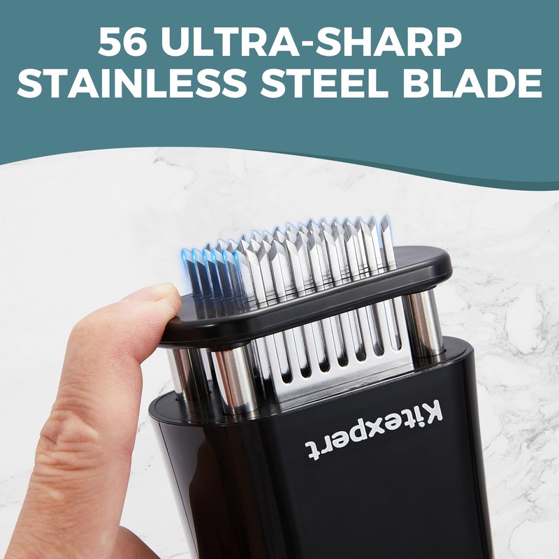KITEXPERT Meat Tenderizer Tool with 56 Stainless Steel Ultra Sharp