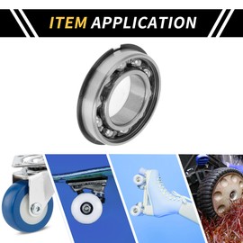 ACROPIX 6902NR Deep Groove Ball Bearings 15x28x7mm P6 Open Type Lubricated Bearings 1 Pc Car Scooter Skateboard Wheel Universal Silver Tone