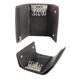 Zerimar Men's Elegant Natural Leather Wallet | Key Ring Purse | Classic Wallet for Men | Leather Key Ring | Measures 10 x 7 cm, brown