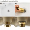 Universal Drain Fitting for Sink and Washbasin, Modern Pop-Up Click
