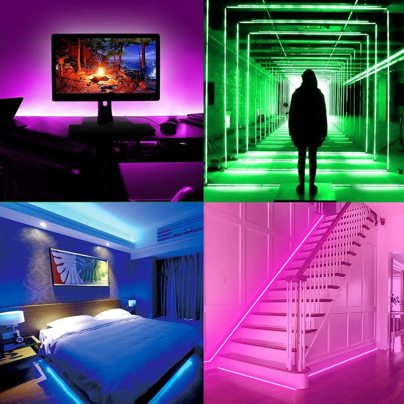 PAUTIX 5V USB COB RGB LED Strip Light 4.92ft/1.5m Color
