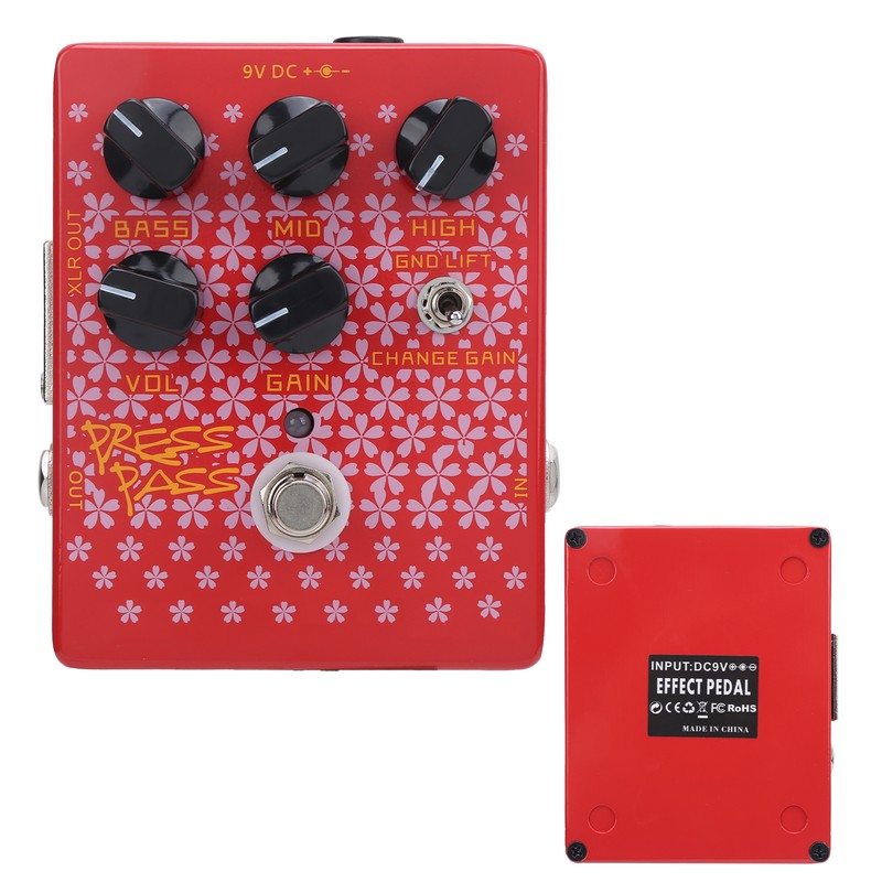 Bass Guitar Effects Pedal Driver with DI Tube Amplifier XLR
