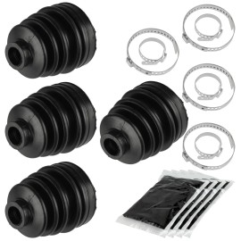 Caltric 2 Rear Axle Inner Outer CV Boot Kit for Polaris Ranger 500 4X4 EFI 2011-2013