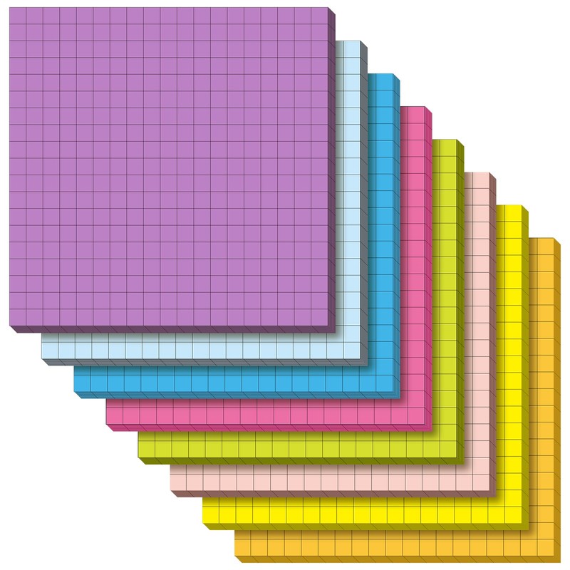 Qeeenar 8 Pads Big Sticky Notes 11 x 11 Inch