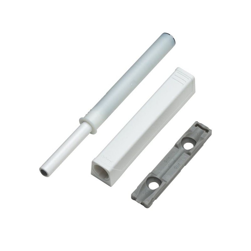 Gray Blum Tip-On Touch Latch for Self-Closing Hinges, Screw-Mount
