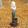 GENUINQ Mermaid Statue Large Size 37 Inch Magnesium Oxide Sculpture