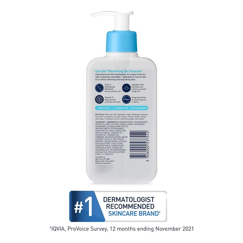 CeraVe 3 Pack Cerave Renewing Sa Cleanser 237ml Cada Uno