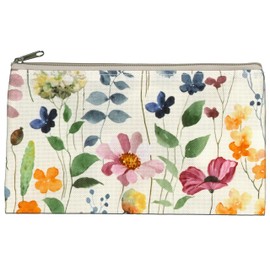 Floral Wild Bloom Accessory Bag for Women – Ladies Multipurpose Stationery Makeup & Toiletry Zip Pouch Pencil Case – Ideal for Travel 21.5cm x 12.5cm