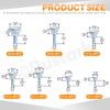 Rustark 65Pcs 7 Sizes Zinc Plated Knurled Thumb Screws Flat