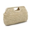 EVEOUT Straw Clutch for Women Summer Boho Raffia Beach Purse