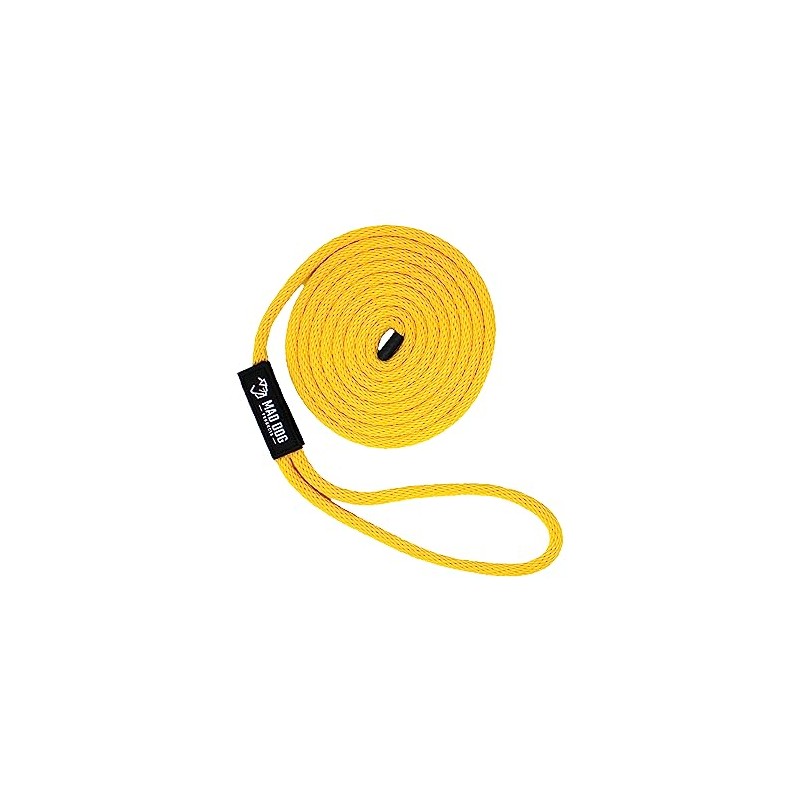 3/8" x 10' Yellow Solid Braid Nylon Dock Line -