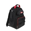 Black Tool Backpack with Pockets and Loops, Portable Tool Storage