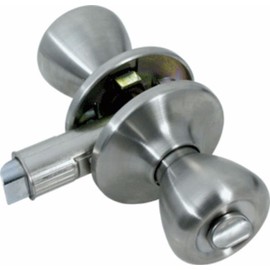 Mobile Home Privacy Lockset for Interior Doors, Satin Nickel, Stainless Steel (1)