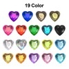 sourcing map Pack of 40 Acrylic Heart Rhinestones 15 mm