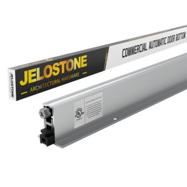 JELOSTONE 36'' Commercial Automatic Door Bottom, Mill Finish, 9/16" W x 1-3/8"H Aluminum Automatic Door Bottom, Full Mortise with Neoprene Insert, JS-4111RL